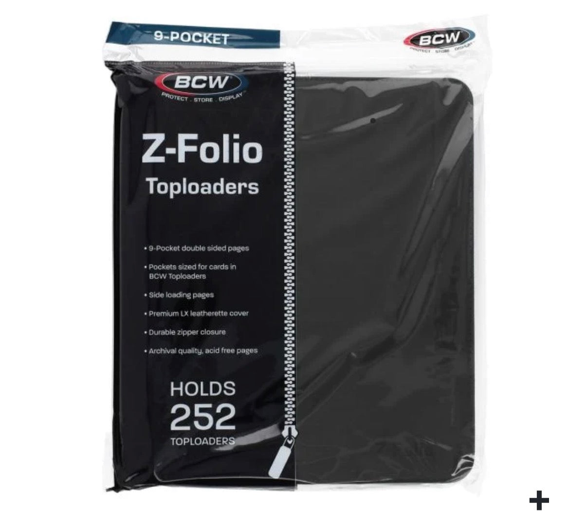 BCW-Z-Folio 9-Pocket LX Album - Toploaders - Black